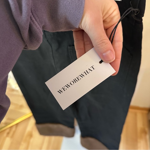 WEWOREWHAT Faux Fur Straight Leg Jeans - Picture 10 of 11